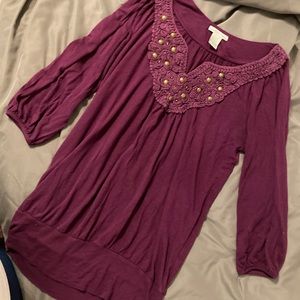 Maroon Charlotte Russe flowy top